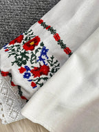 Marinblå Boho Blus Dam — galleri 4